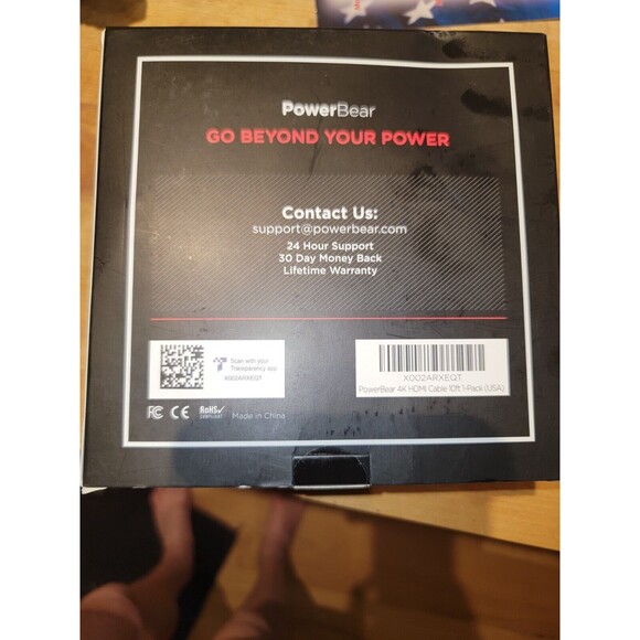 PowerBear HDMI Cable 10 Ft 4K UHD HDMI 2.0 Nylon Braid Cable & Gold Plated Tips - Picture 15 of 16